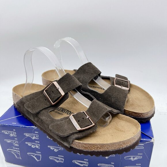 Birkenstock Arizona Sandal Mocha Brown Suede EU 44 Mens US 11- 11.5 Wide - Picture 4 of 15